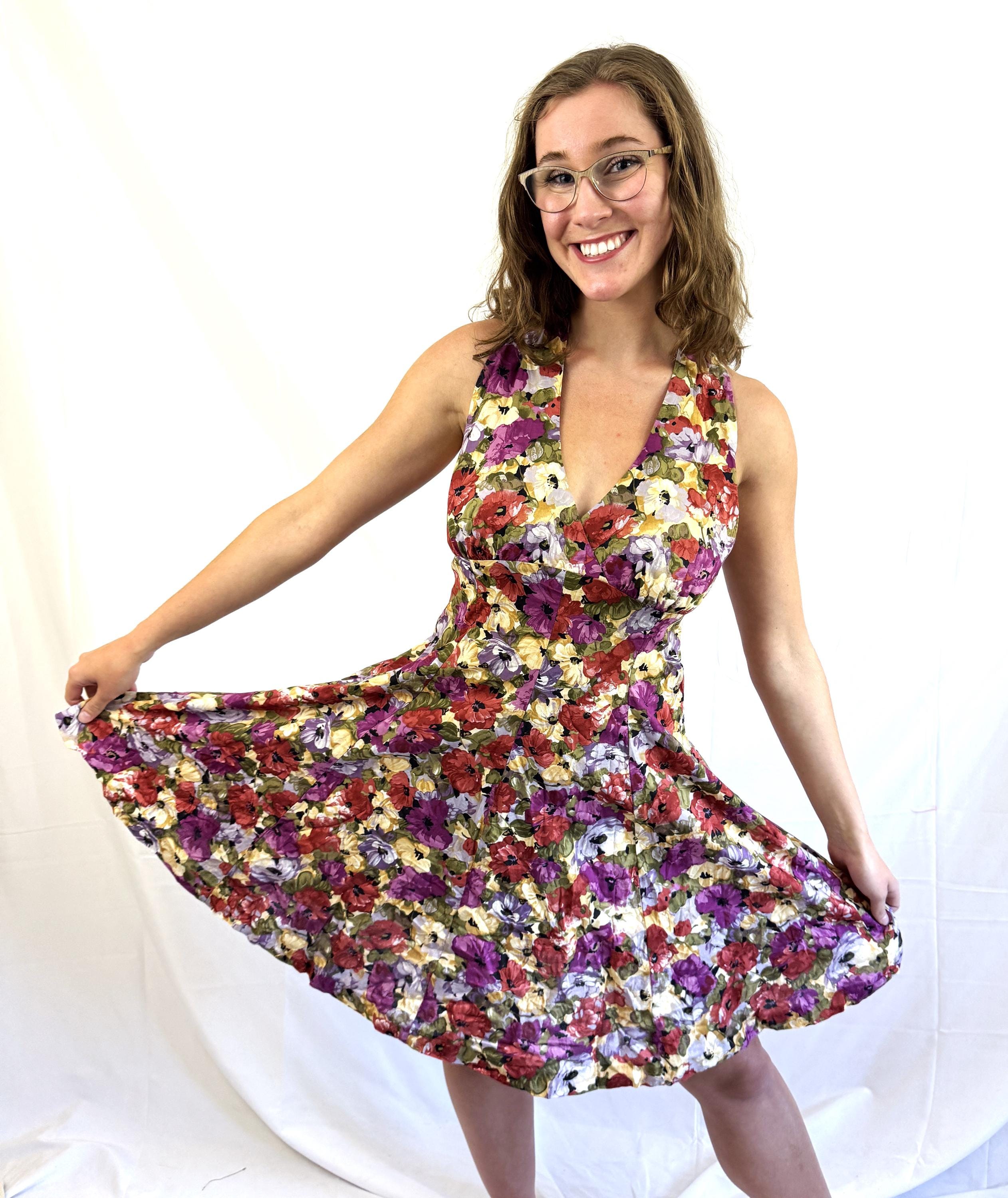 Vintage 1990s 90s Elizabeth Wayman New York Floral Dress - Etsy