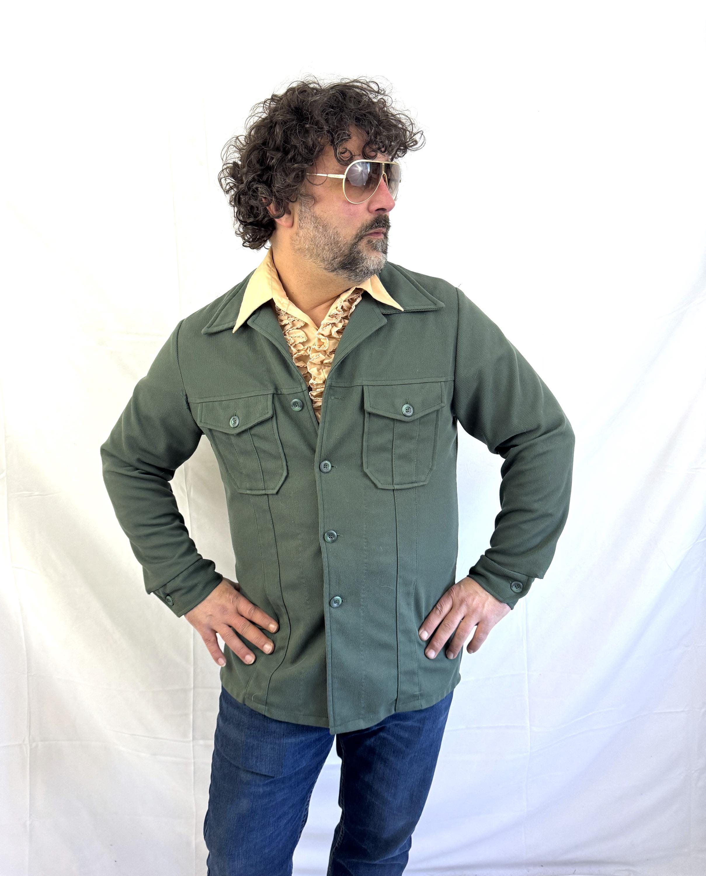 70s mens dress shirts Barry. Wang Red Western Dress Shirts Mens Paisley 70s Disco Long Sleeve Button Down Shirt, L