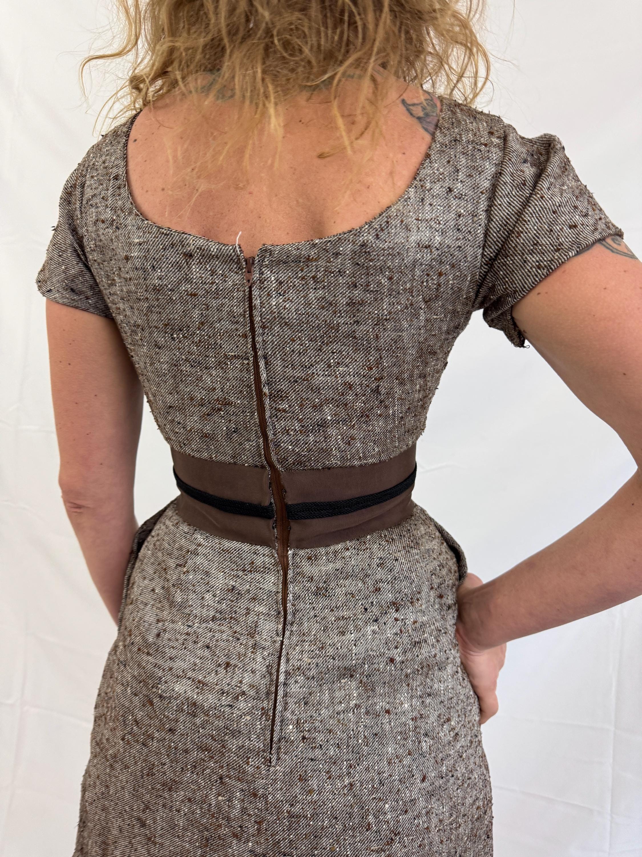 brown wiggle dress Vintage 1960s NOS Sequined Wiggle Dress main image 1