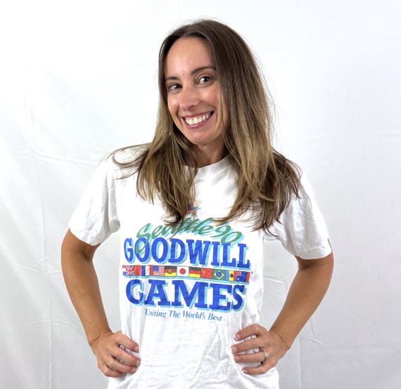Vintage 1990 90s 1990s Seattle Goodwill Games Tee Shi… - Gem