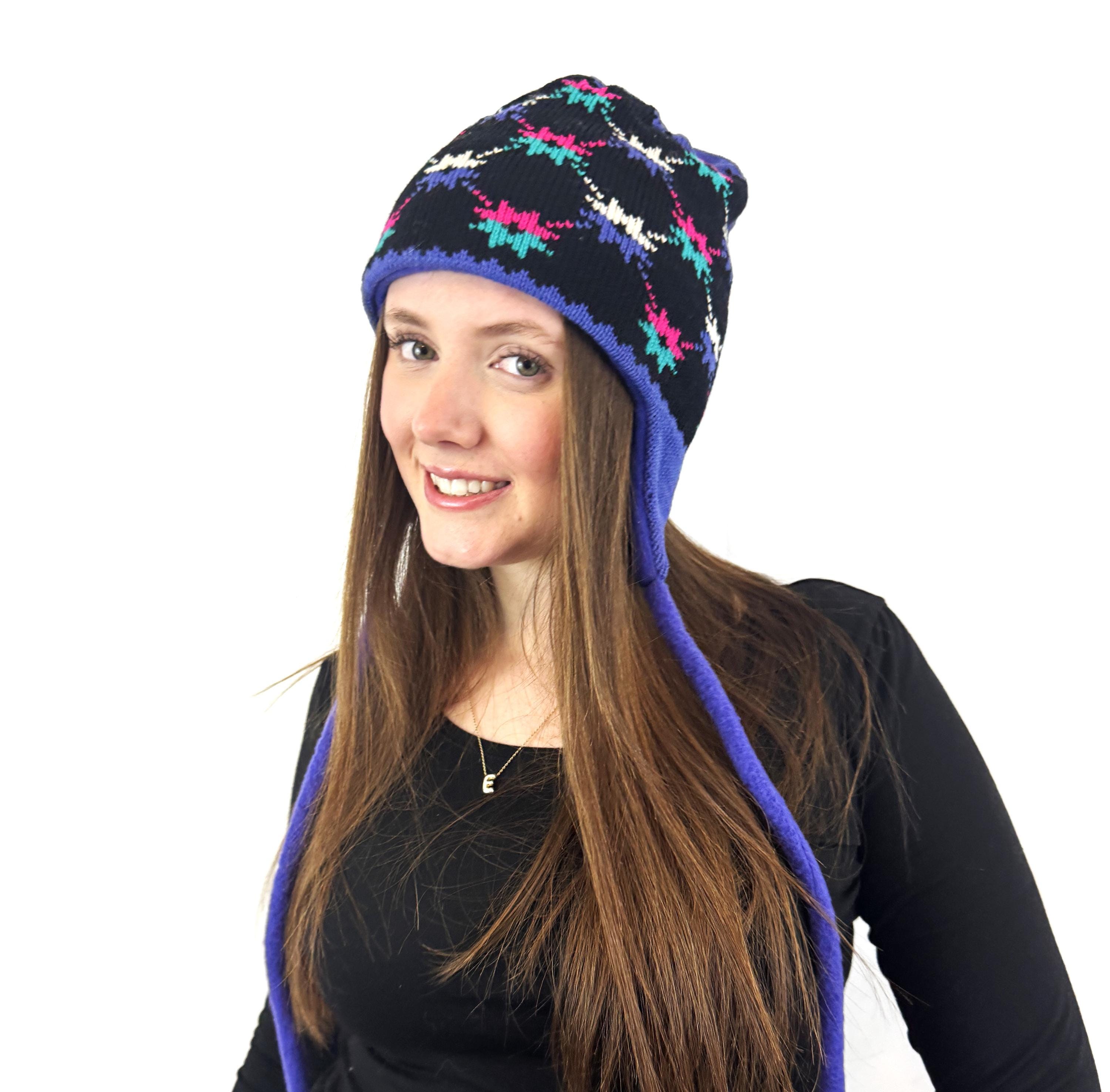 Vintage VTG Turtle Fur ski hat winter beanie Stowe VT purple gold Sugarloaf Turtle Fur Women main image 2