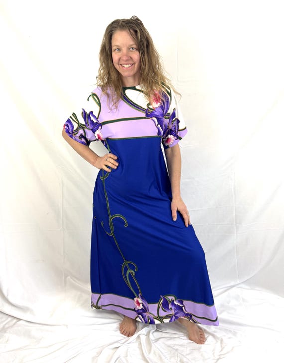 Vintage 1970s 80s Hawaiian Maxi Dress - By Resort Line