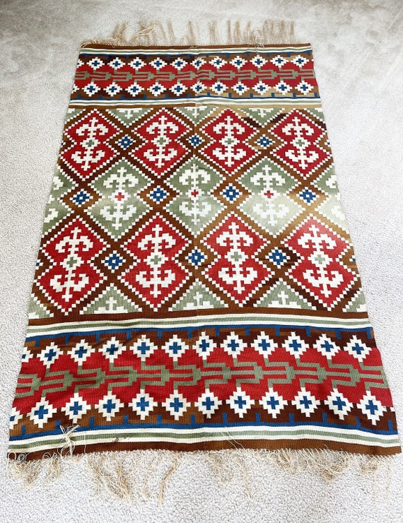 vintage tapestry woven fabric Gem