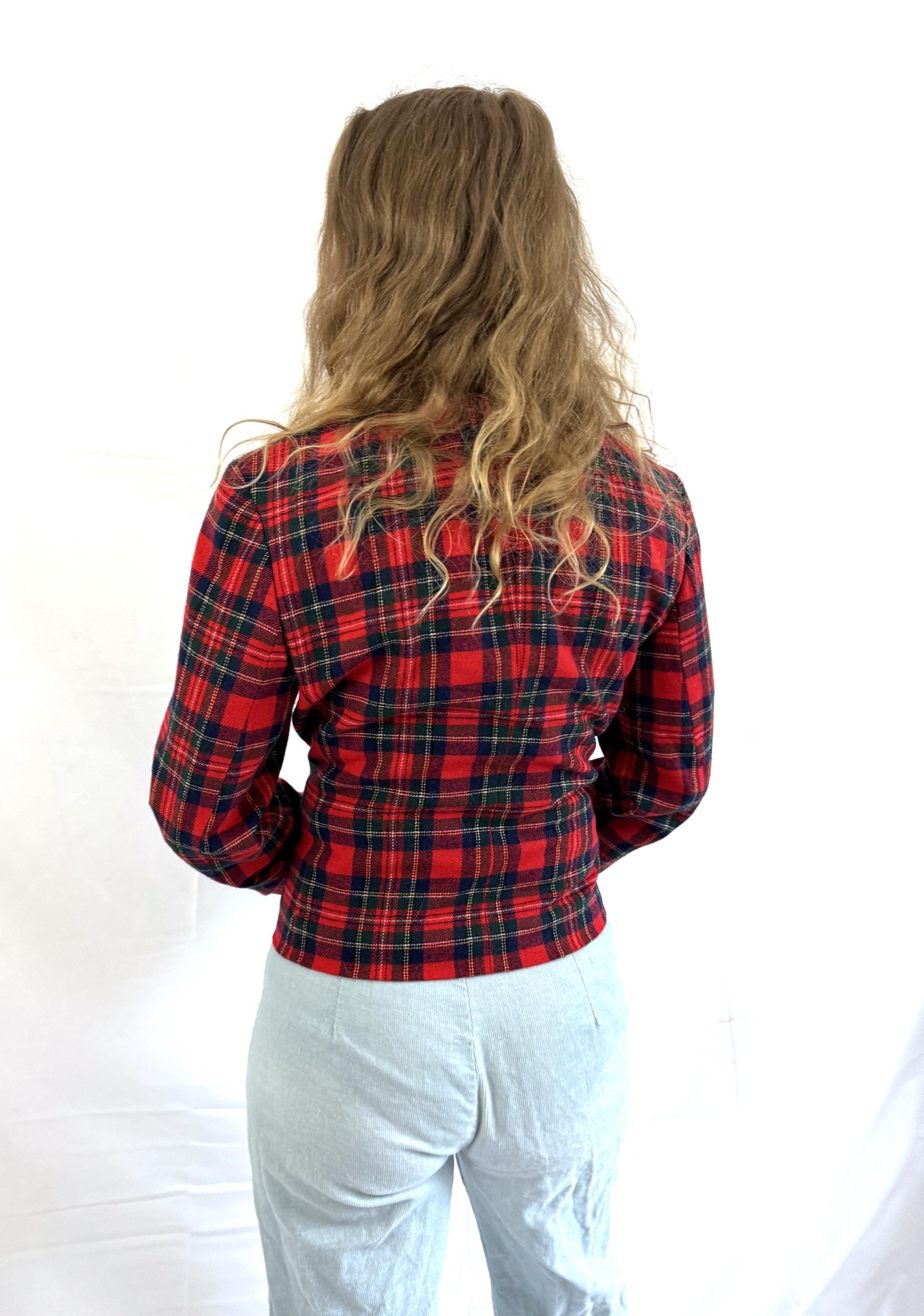 ペンドルトン　テーラードジャケット　バージンウール　男女　赤　ヴィンテージ 中古・古着通販】PENDLETON (ペンドルトン) 50s チェックウール