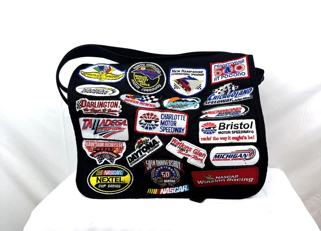Bagger Racing Patch Vintage 90s NASCAR Racing Patches Satchel - Speedway Bag - Etsy
