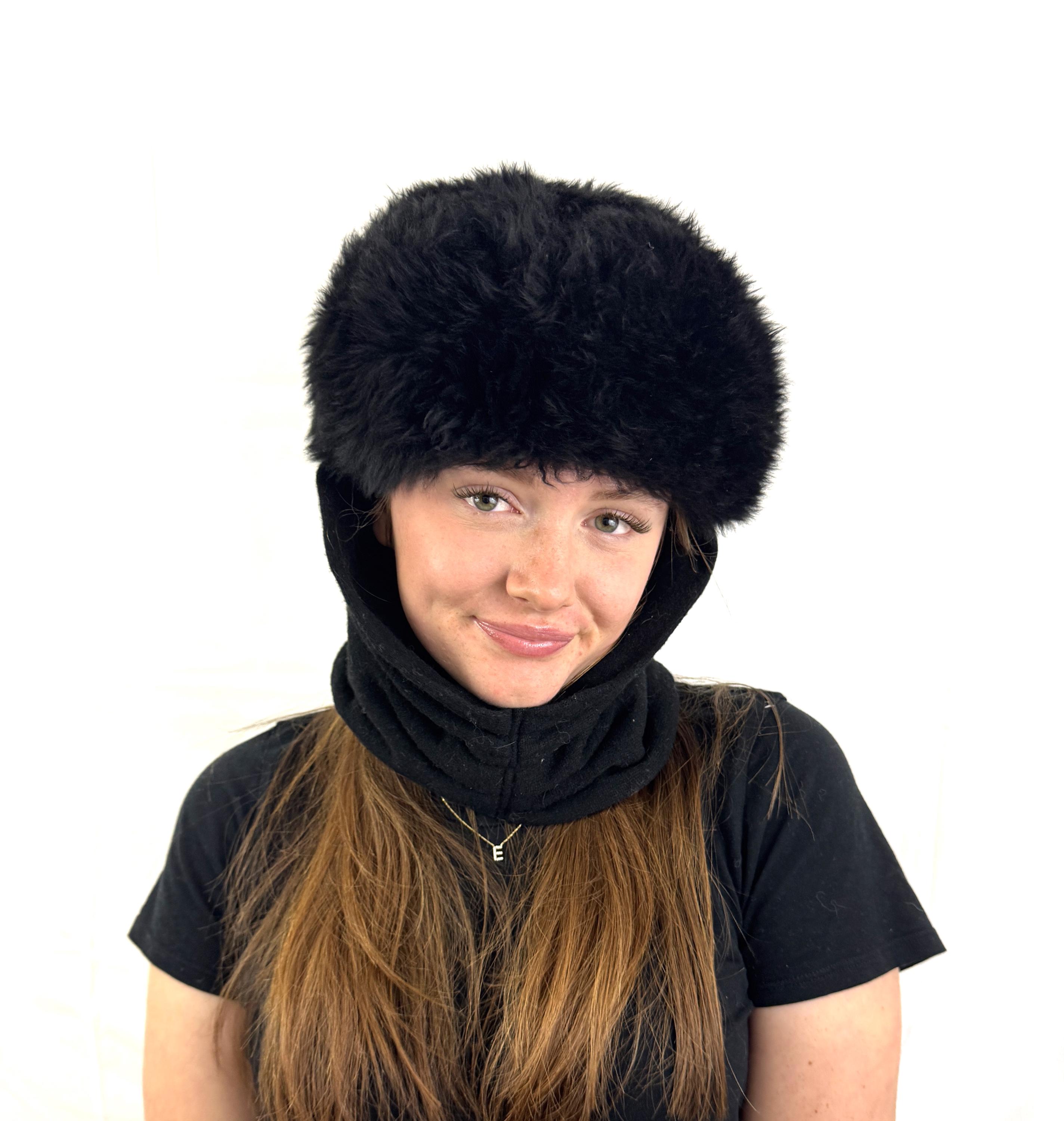 Vintage Genuine Tuscan Lamb Black Fur Hat - Made in Italy  display picture 2