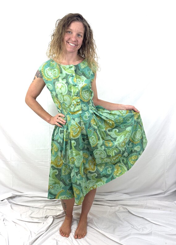 luau cocktail dress Vintage 1960s 60s Hawaiian Green Tiki - Polynesian Casuals for Kingsley, Santa Barbara Luau party outfit La Femme 33450CL Women's global-season-SS26 Inspired by Californias multicultural Color:Diamond Club