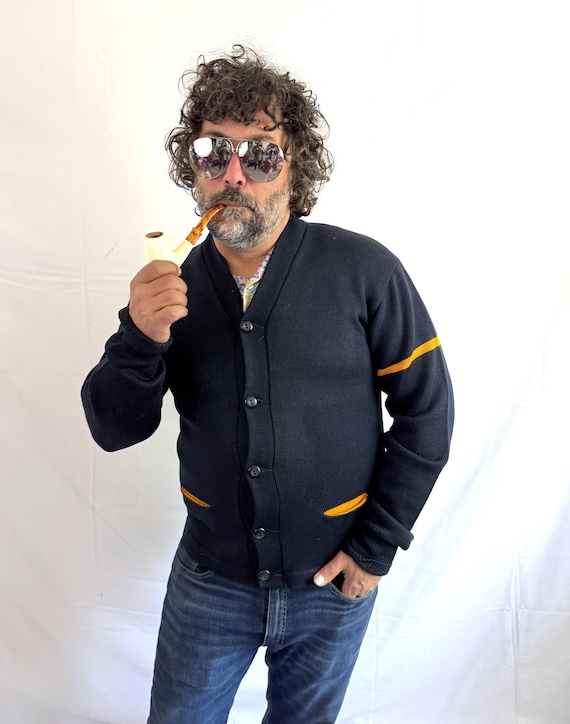 Vintage 50s 1950s Varsity Letterman Campus Wool Cardigan Sweater - Lasley Knitting Co. Seattle