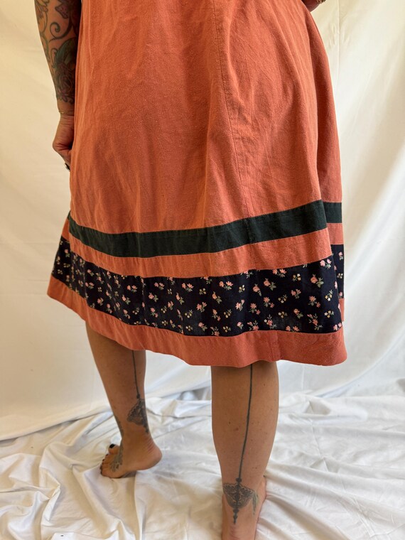 Vintage 1970s 70s Hippie Patchwork Flower Floral … - image 7