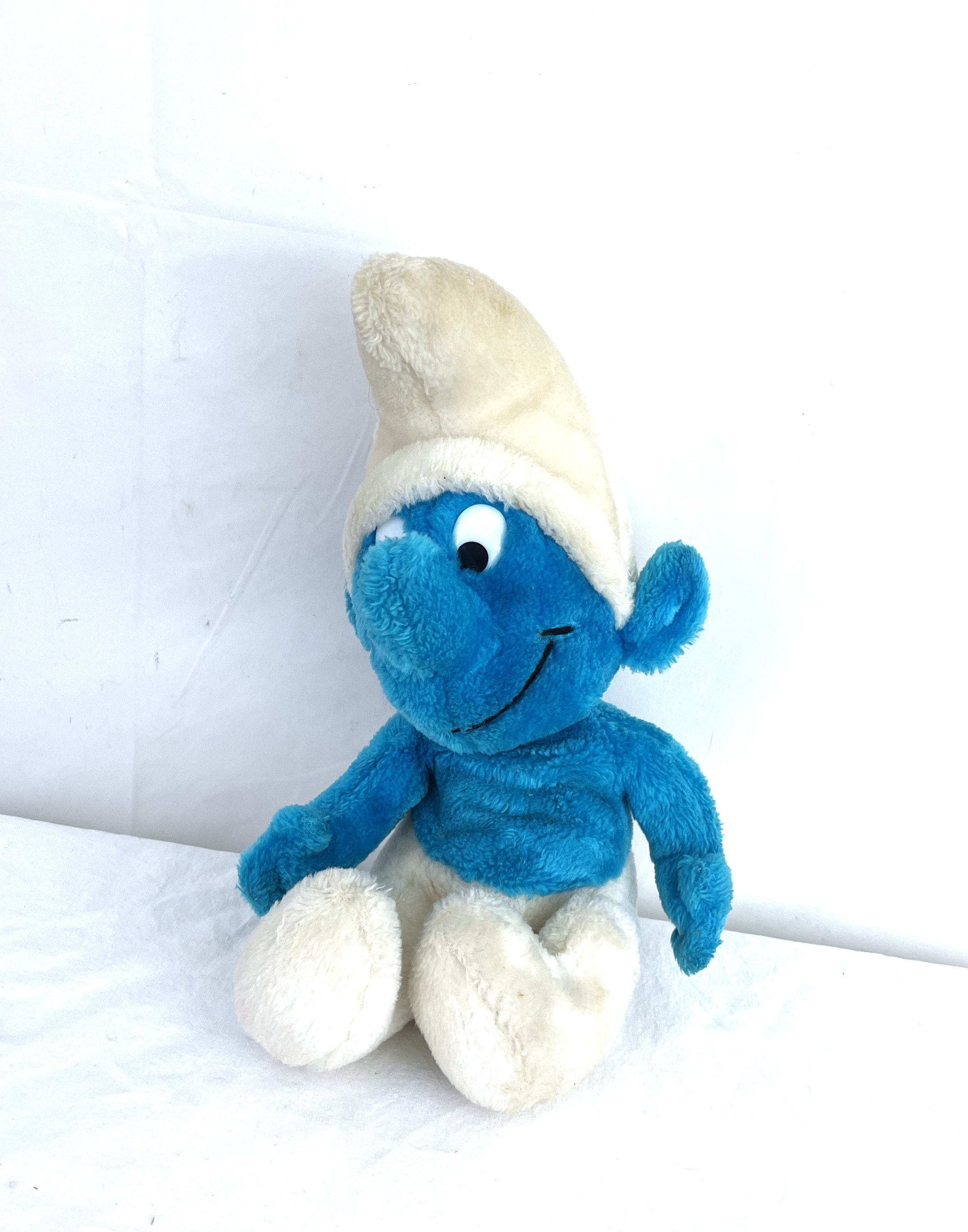 Vintage 1970s 70s 1979 PEYCO Smurf Plush Doll Stuffed Collectible