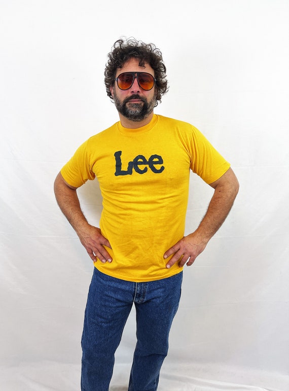 RARE 1970s 70s Vintage VTG Lee Yellow Shirt Tshirt Tee - Gem