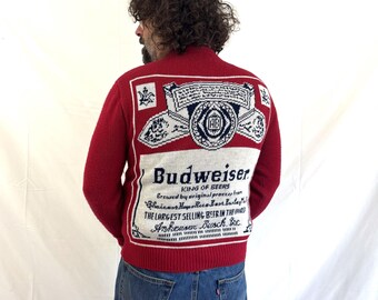 RARE Original Vintage 1970s 70s Budweiser Beer Knit Sweater - Etsy