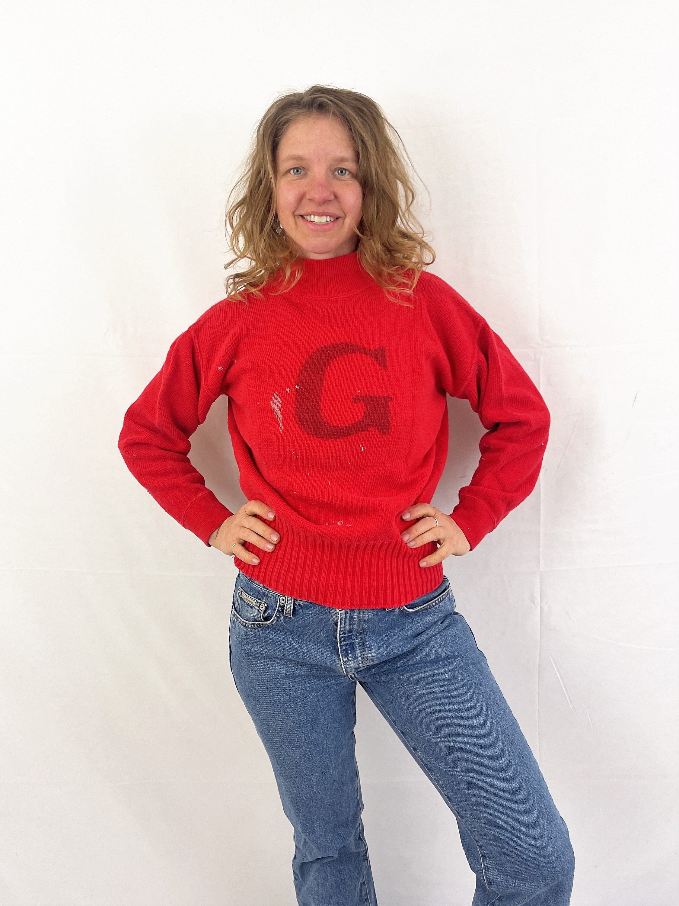 Vintage 1950s Red Knit 