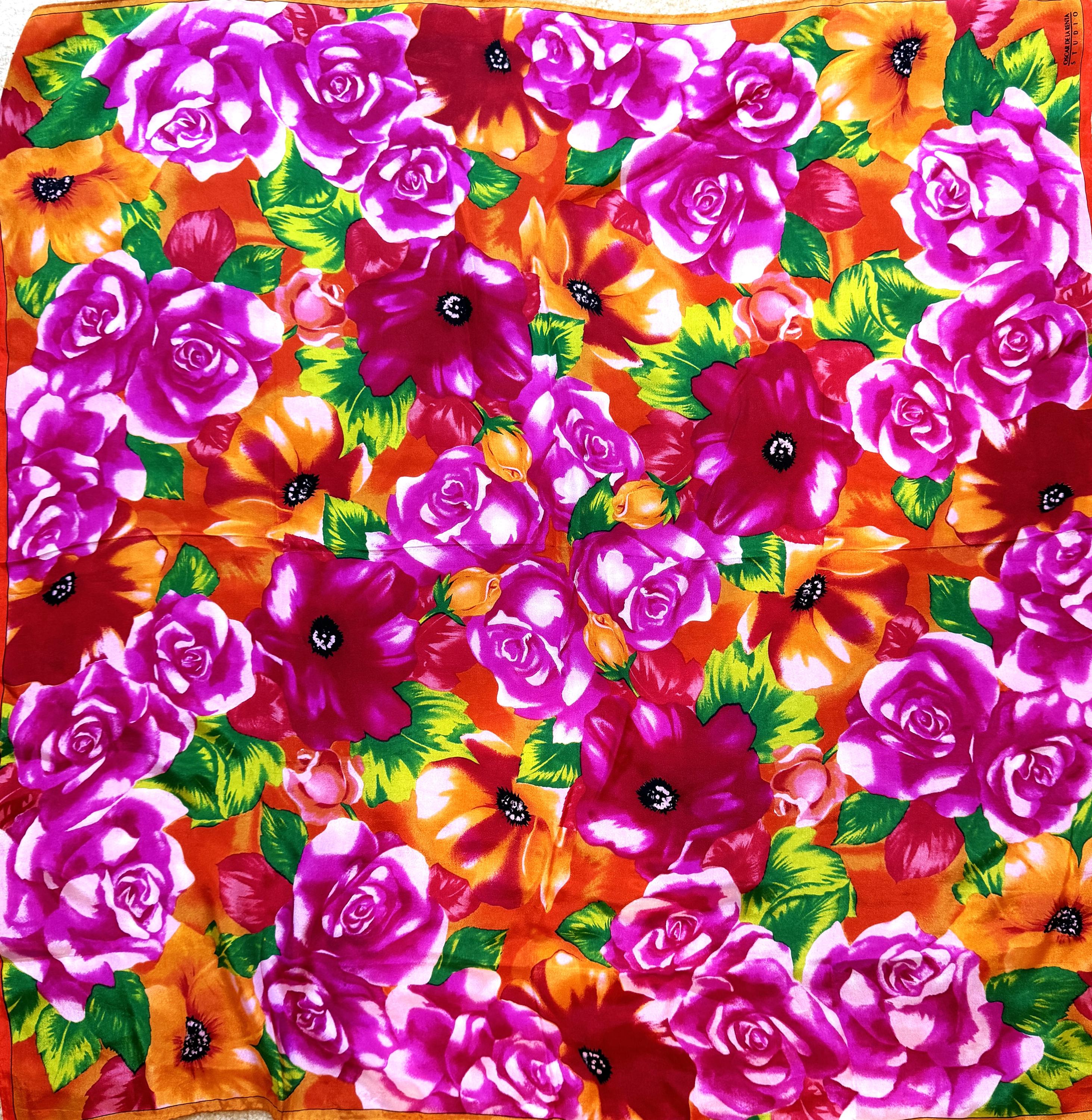Oscar de la renta studio silk scarf deals