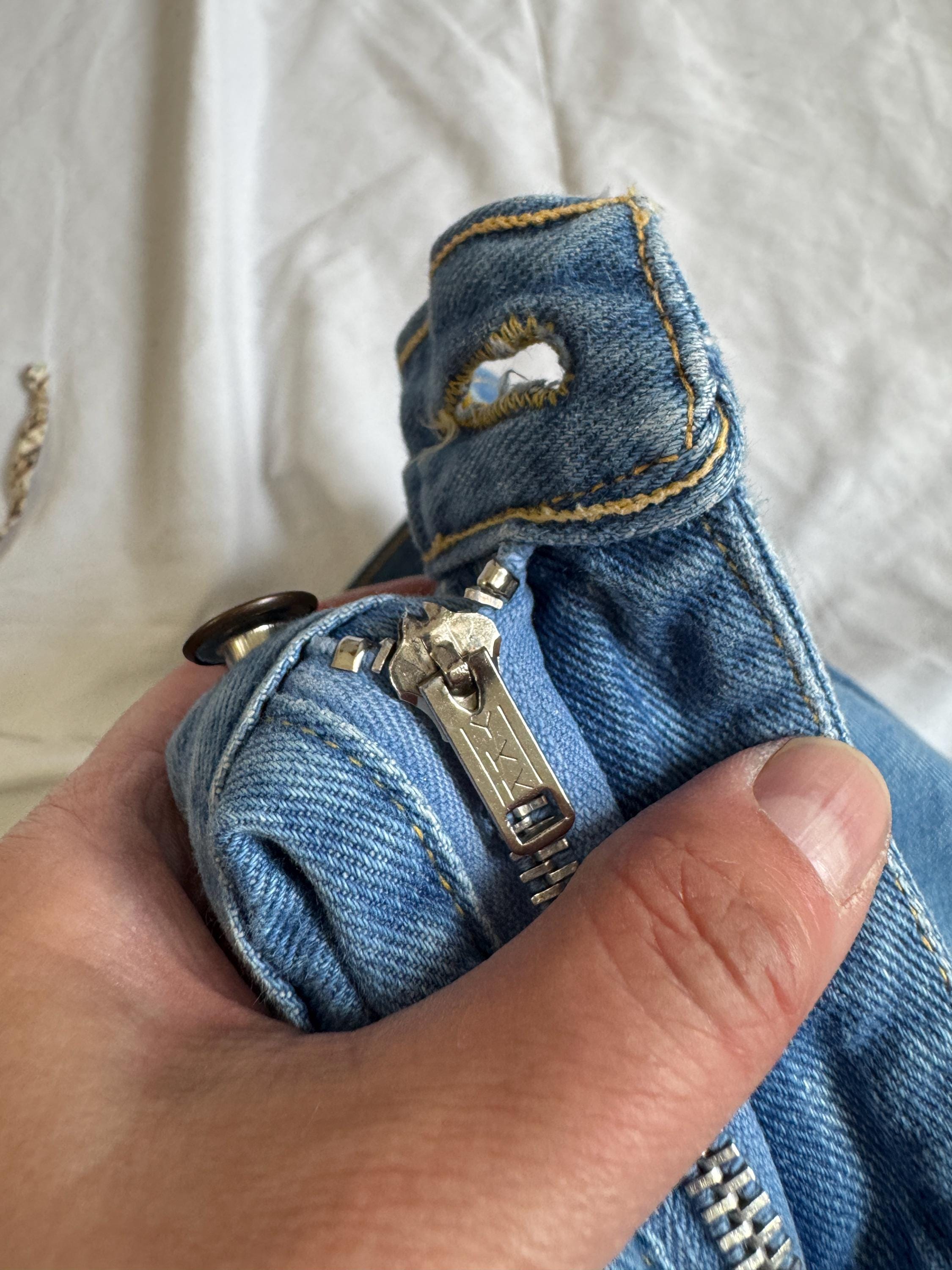 Vintage RARE 70s 1970s Denim Bell Bottoms Jeans - Viceroy Faded
