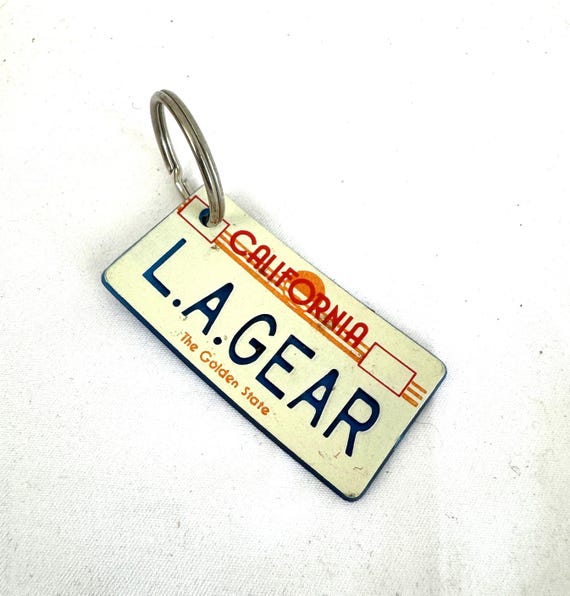 Vintage 80s 1980s LA Gear License Plate Tag California Retro