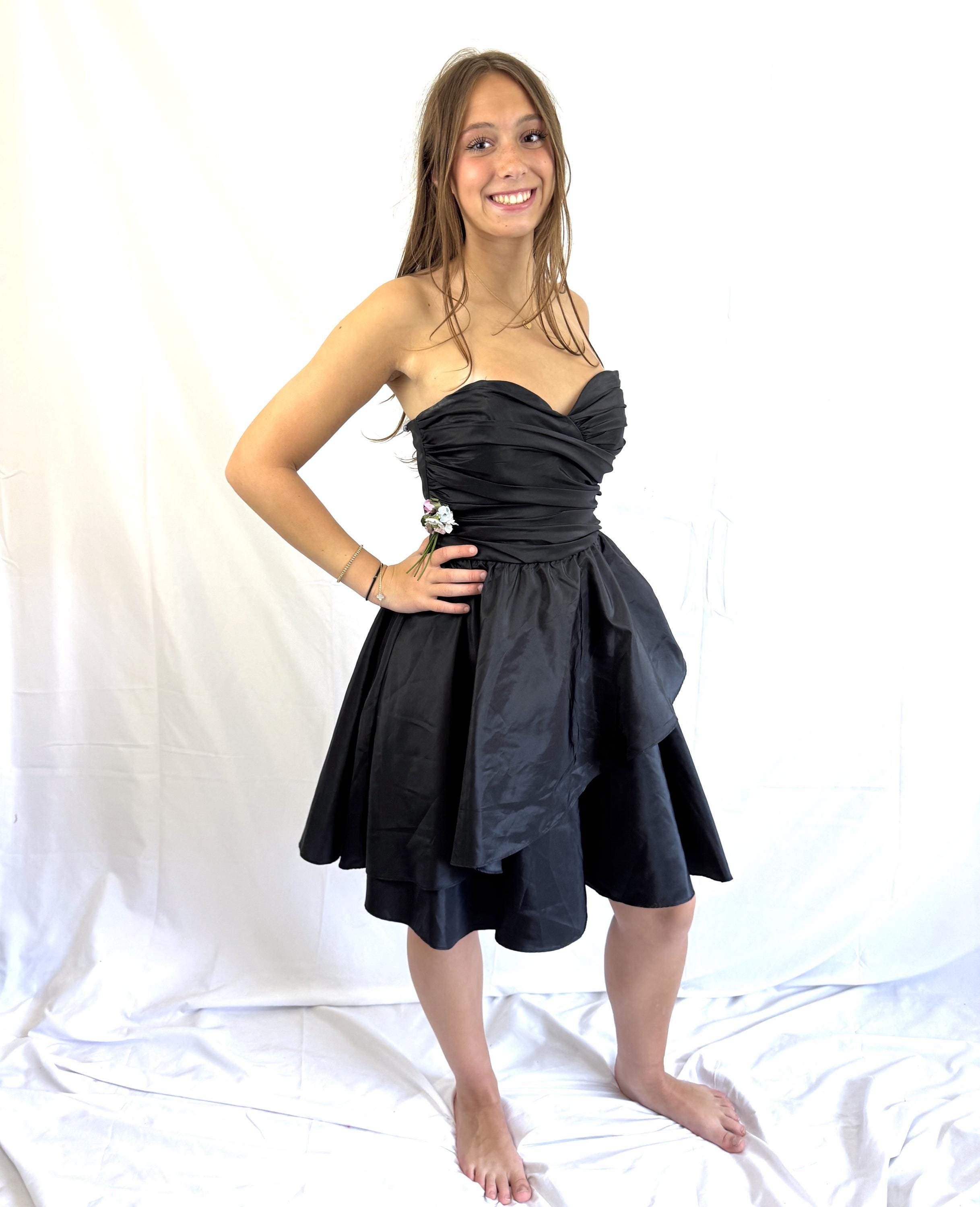 blue dress for baby girl Y2K BETSEY JOHNSON Black Eyelet Lace Corset Dress (XS) – Holy Thrift main image 1