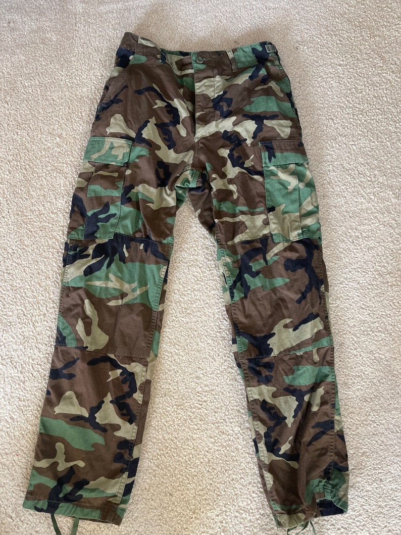 Vintage 1980s 80s Camouflage Camo Cargo Military Pants Small - Etsy