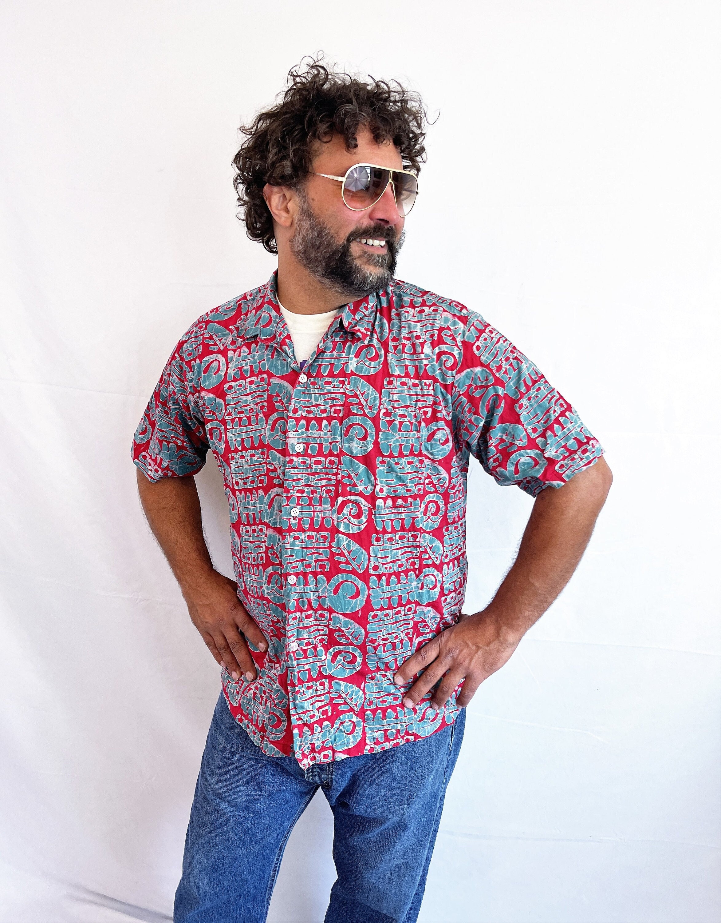 Tribal Kanaka Maoli It's in My DNA Men's Hawaiian Cuban Collar Shirt Casual  Button Down Short Sleeve Beach Tops