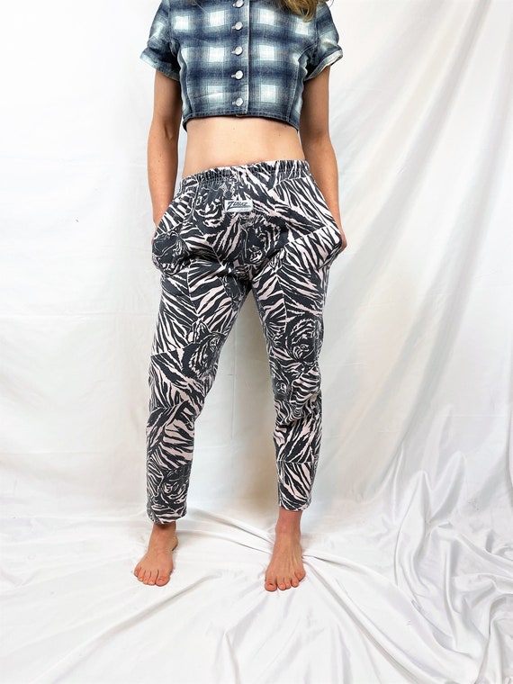 Vintage 80s 1980s ZUBAZ Cat Print Harem Crazy Print Pants Etsy