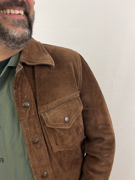 Vintage Leather Suede Reversible 1970s 70s Coat J… - image 2