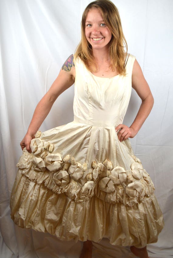 Gorgeous Vintage 1950s 50s Wow Designer Italian Wedding Dress Etsy