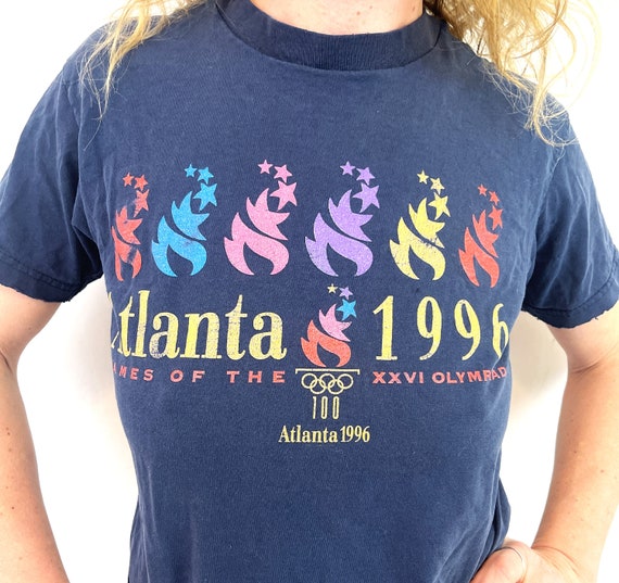 Vintage 90s Olympic Games 1996 Atlanta Tee Shirt … - image 3