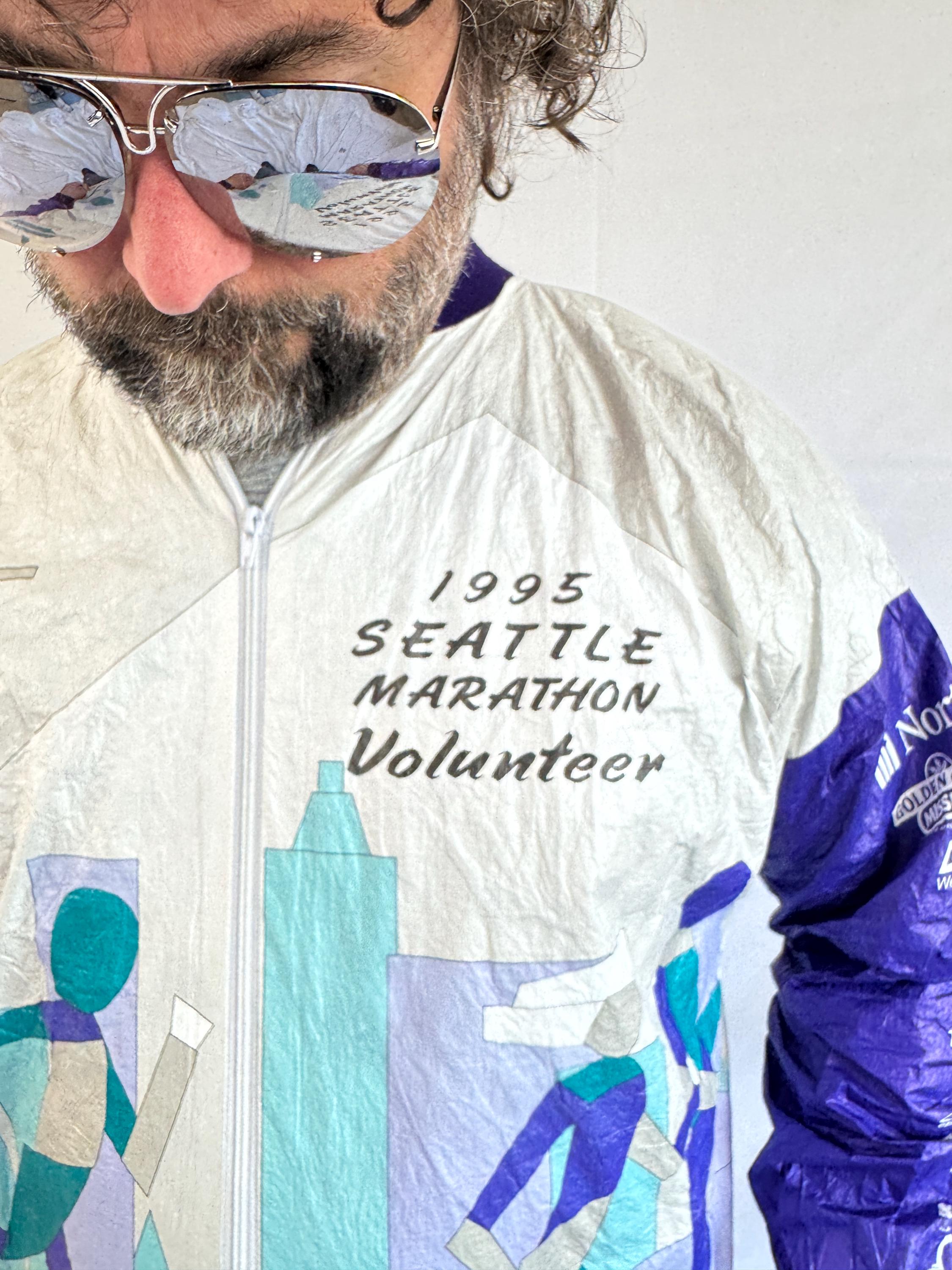 Vintage 1995 90s Tyvek Jacket - Seattle Marathon Volunteer