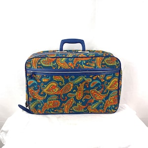 Vintage Mod Paisley-minikoffer met bloemen uit de jaren 60 en 70 - Made in Japan