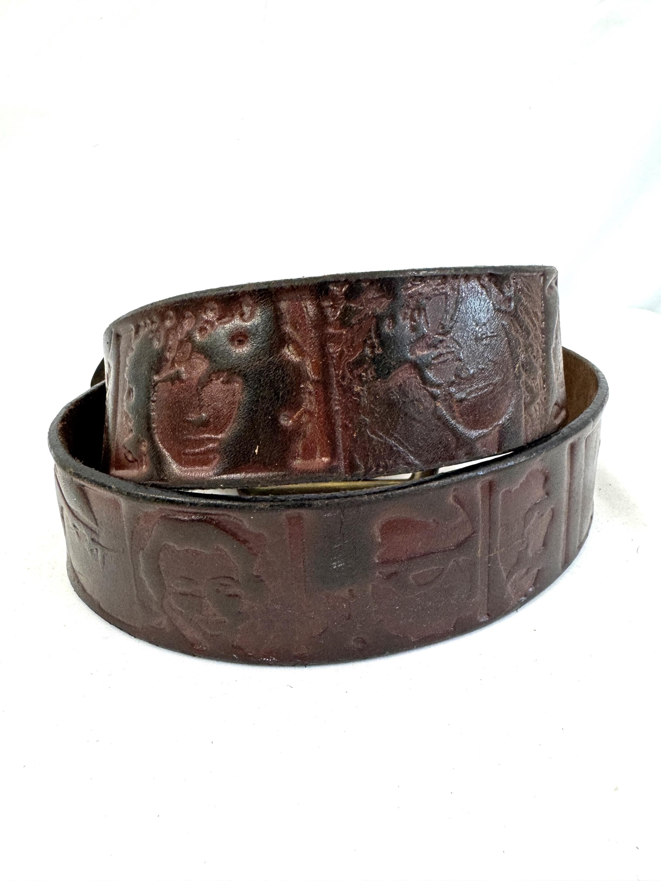 Vintage Tooled Leather Rock and Roll Belt: Janis Joplin  display picture 1