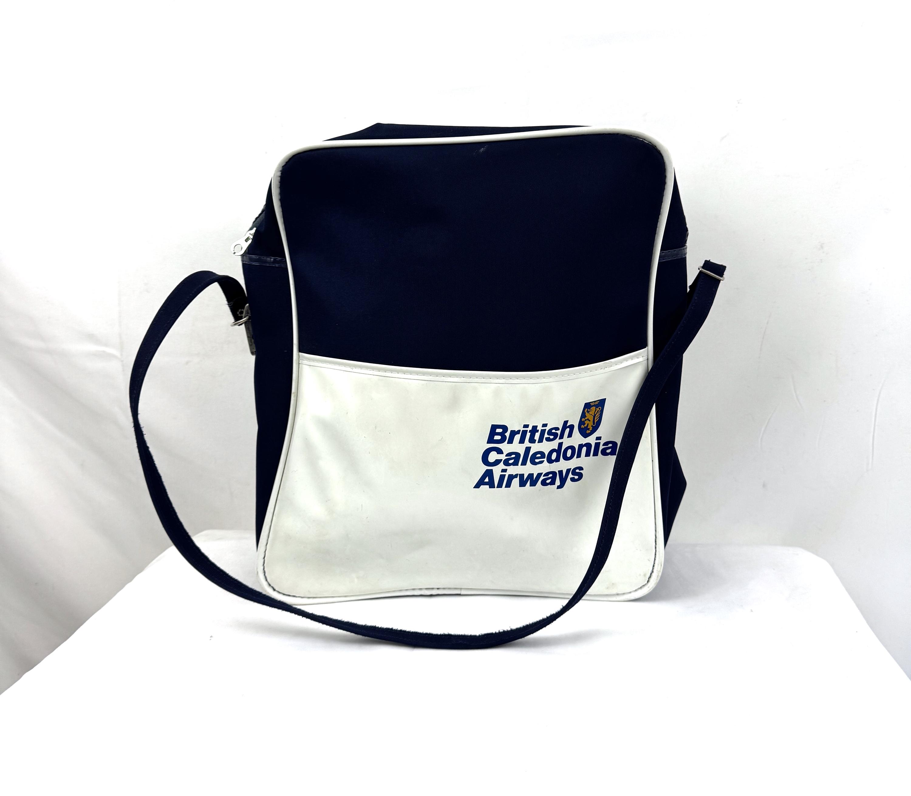 Vintage 1970s 70s Travel Airlines Day Bag Tote Satchel - British