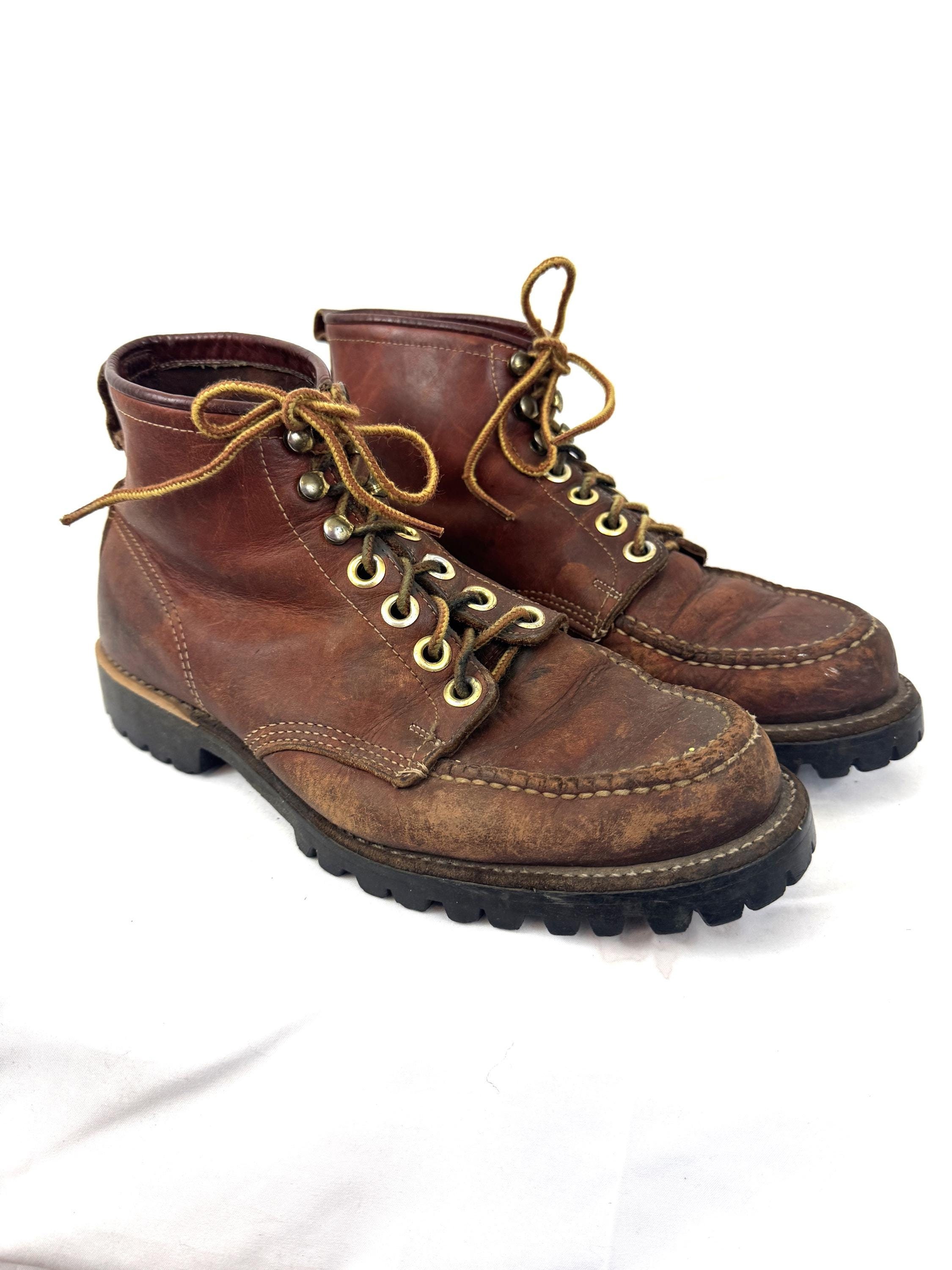 w^)b RED WING 90s vintage 8105 SUEDE OX US8.5D レッド