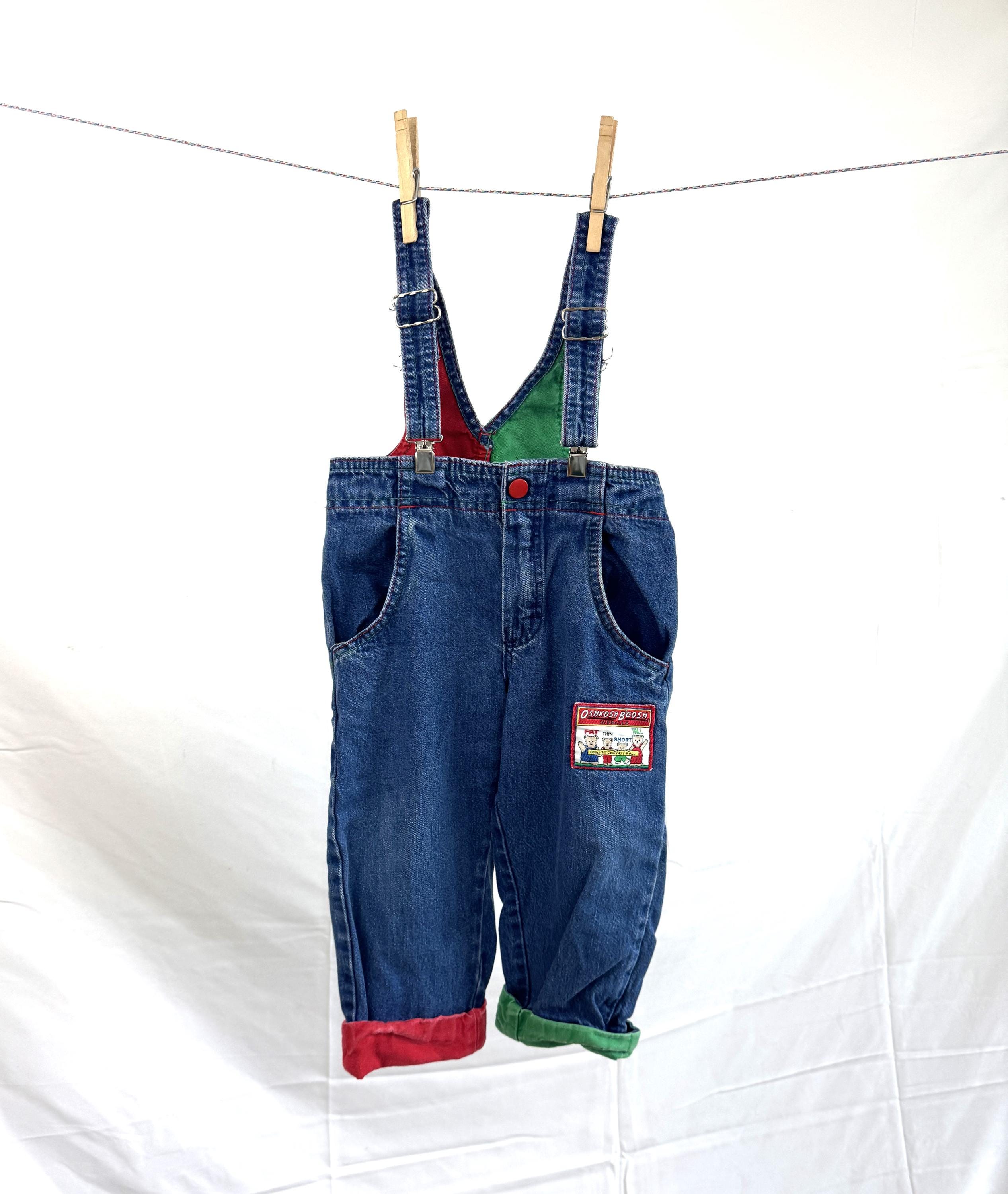Vintage KIDS SIZE Rare Oshkosh Baby Osh Kosh B'gosh Onesie Denim