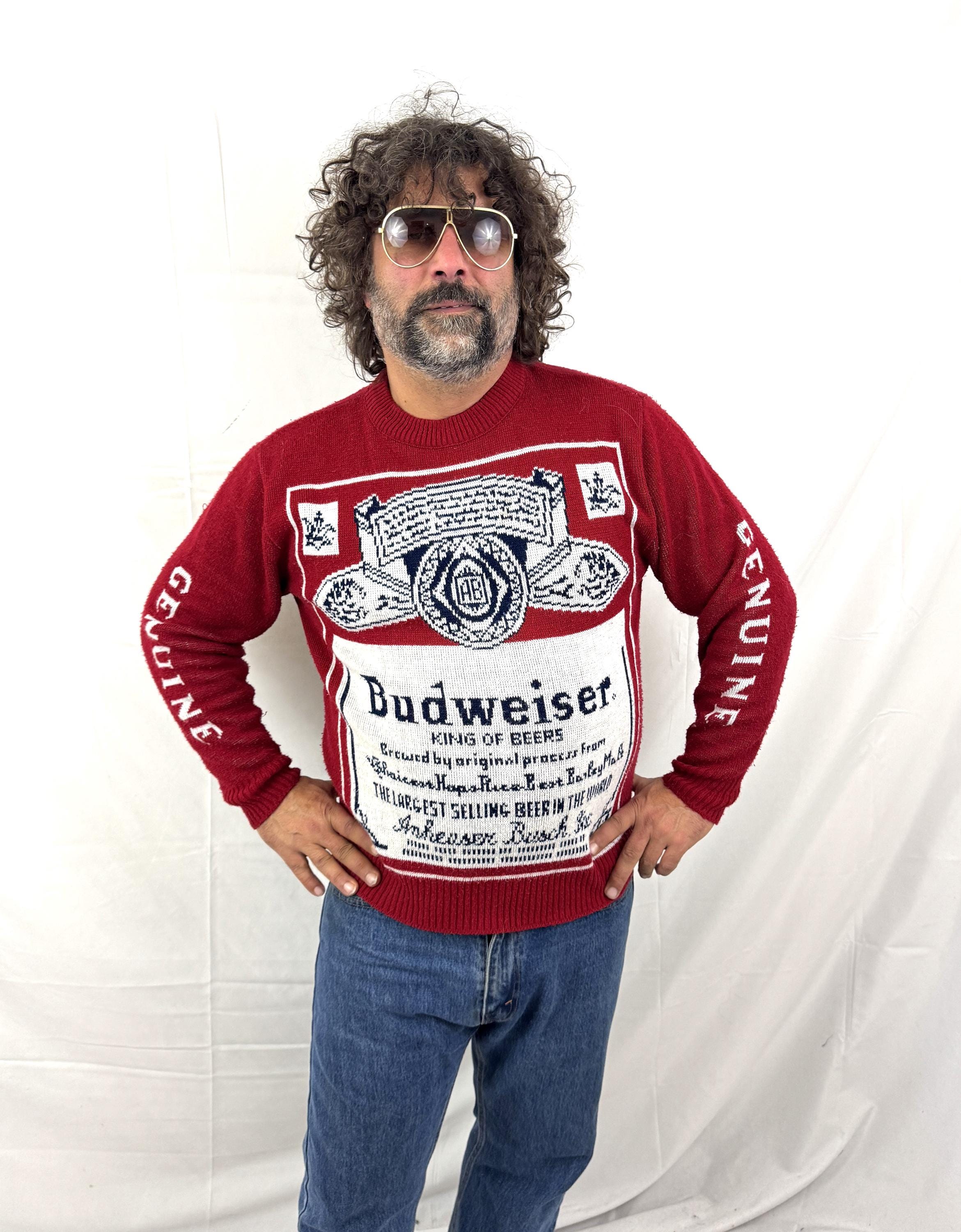 バドワイザー　ニット　SIGNET 希少 XL ビンテージ　Budweiser バドワイザー ニット SIGNET 希少 XL ビンテージ Budweiser - メルカリ