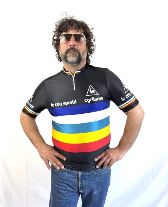 Maillot Cycliste Vintage – Noir Et Blanc – Suisse – Taille L – Femme