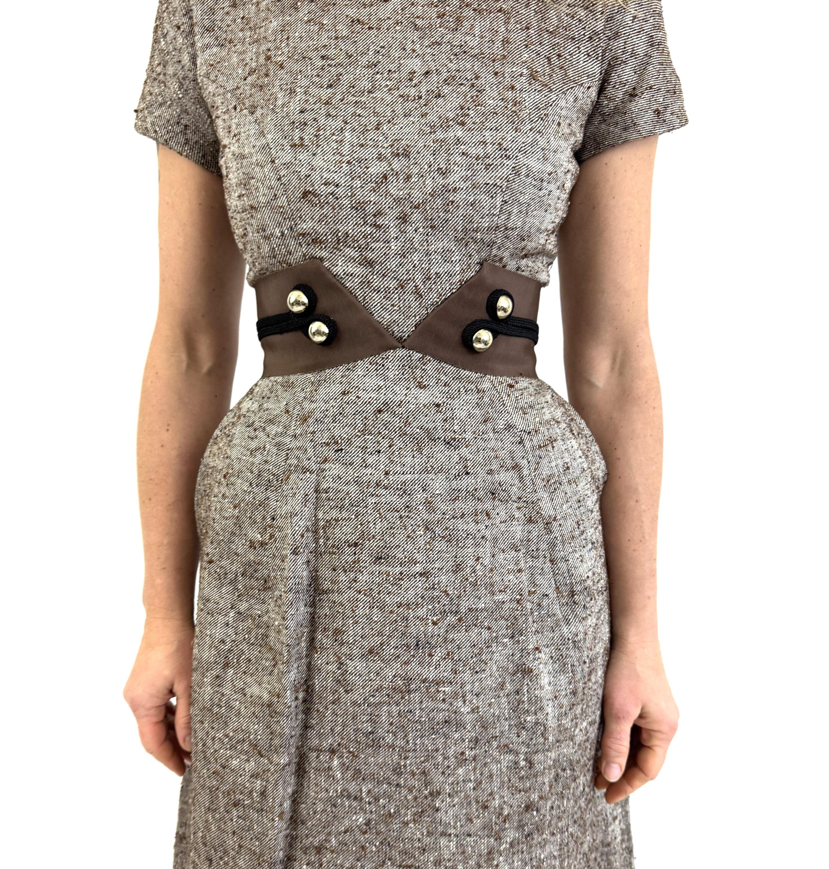 brown dress pinterest 1950s Vintage Chocolate Brown Velvet Wiggle Dress by Erving Hadler –  keepsakevintage.com main image 1