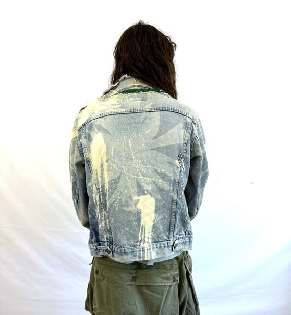 Vintage Distressed 1970s 80s Levis Denim Jean Jac… - image 5