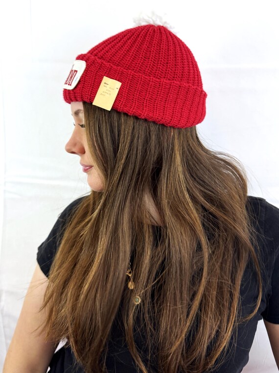 Vintage 1980s 80s Winston Cigarette Red Knit Winter Hat - NWT - Etsy