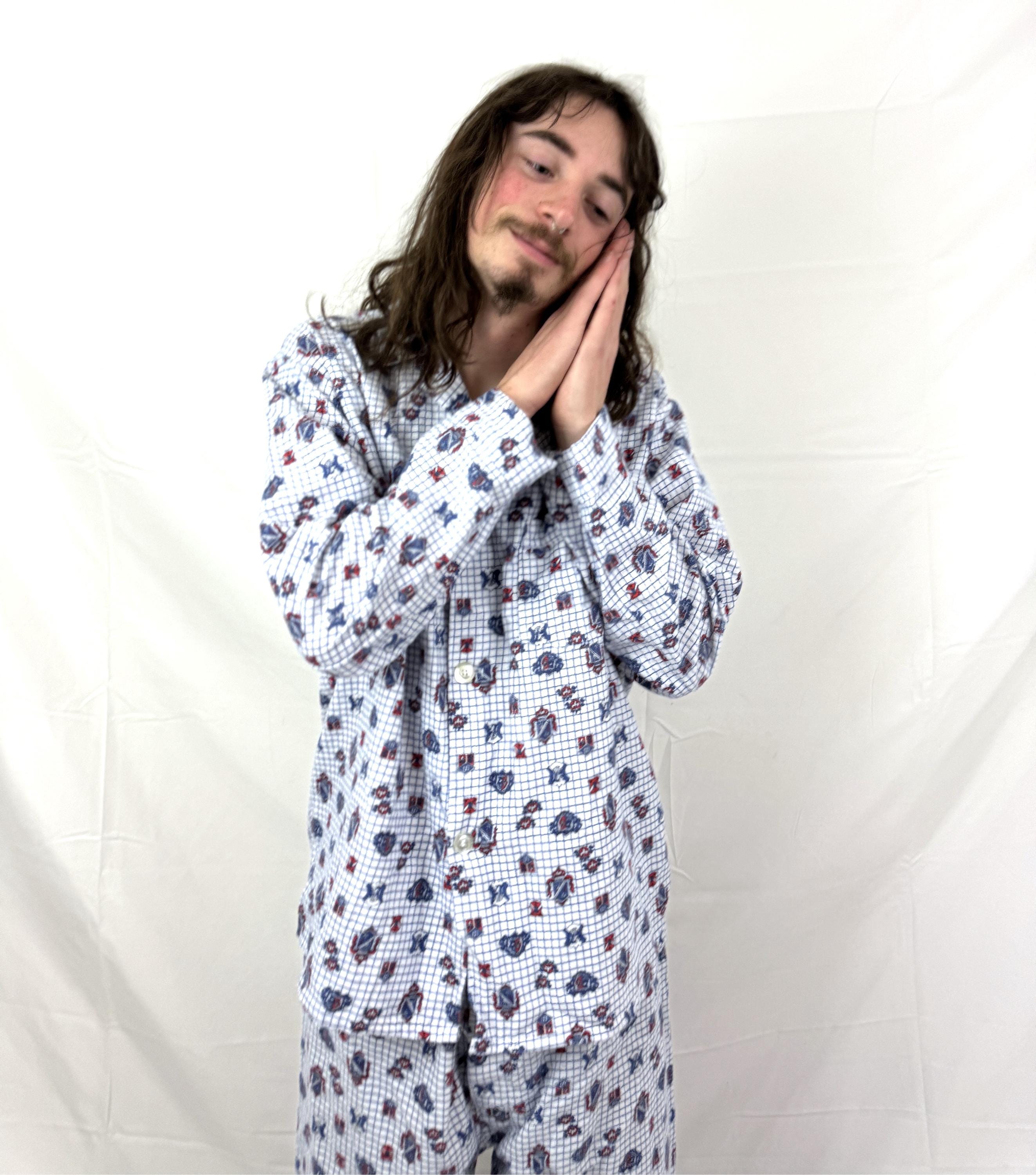 Vintage 1970s 70s Flannel Pajama Matching Set - Jcpenney - Etsy