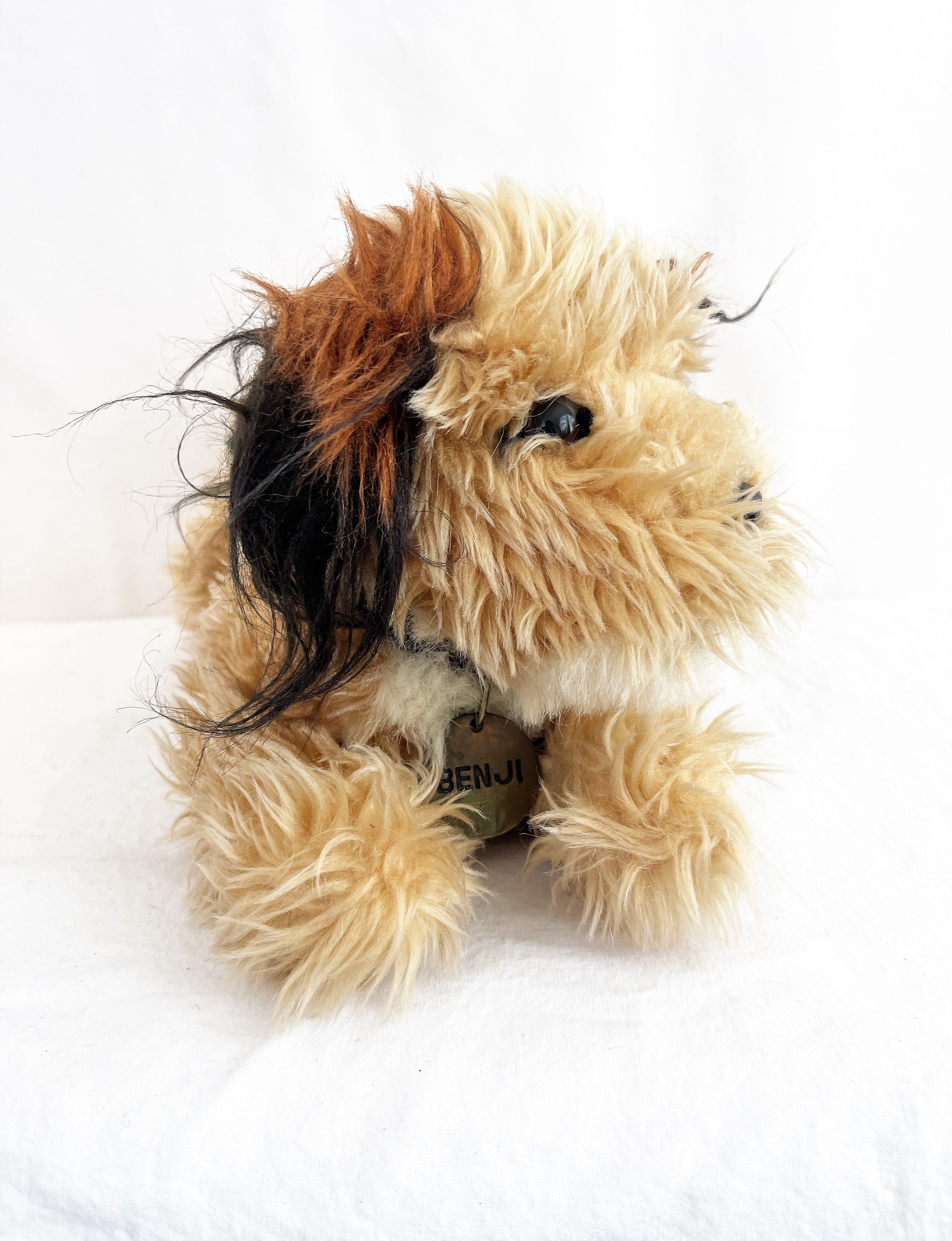 Vintage 1980s 80s 1986 Mini Benji Dog Toy Stuffed Animal Dakin