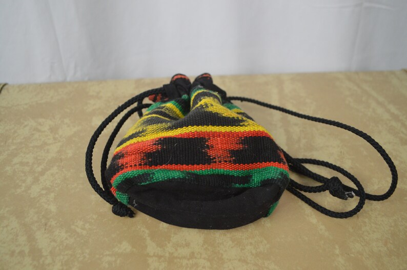 Mini Vintage Rasta Guatemalan Fabric Pouch Purse