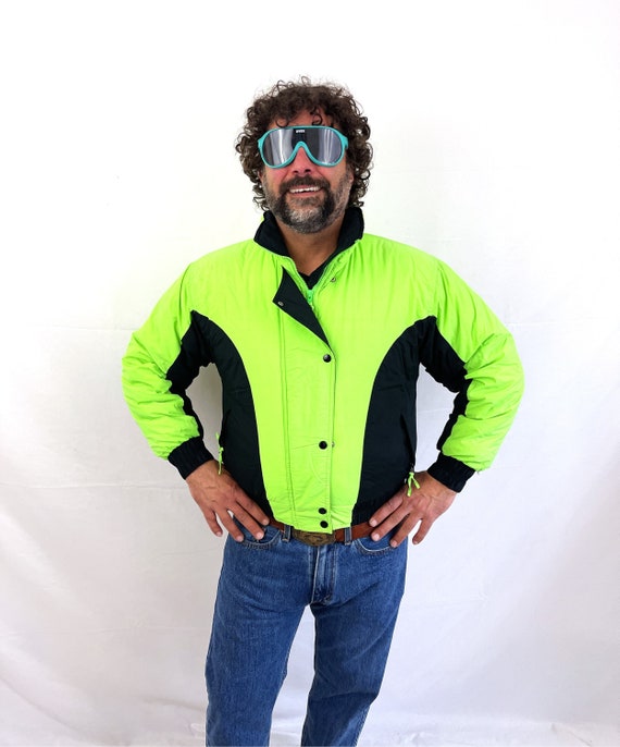 Vintage 1980s 90s FUN Amazing Neon Ski Coat Jacket