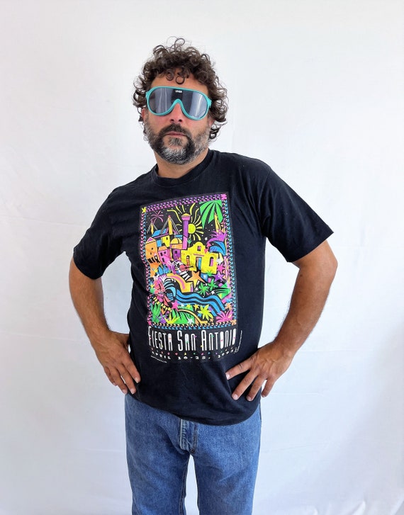 T-shirt Vintage Années 90 Buffalo Joe's San Diego - Noir, Taille L, Coton - Occasion Très Bon état