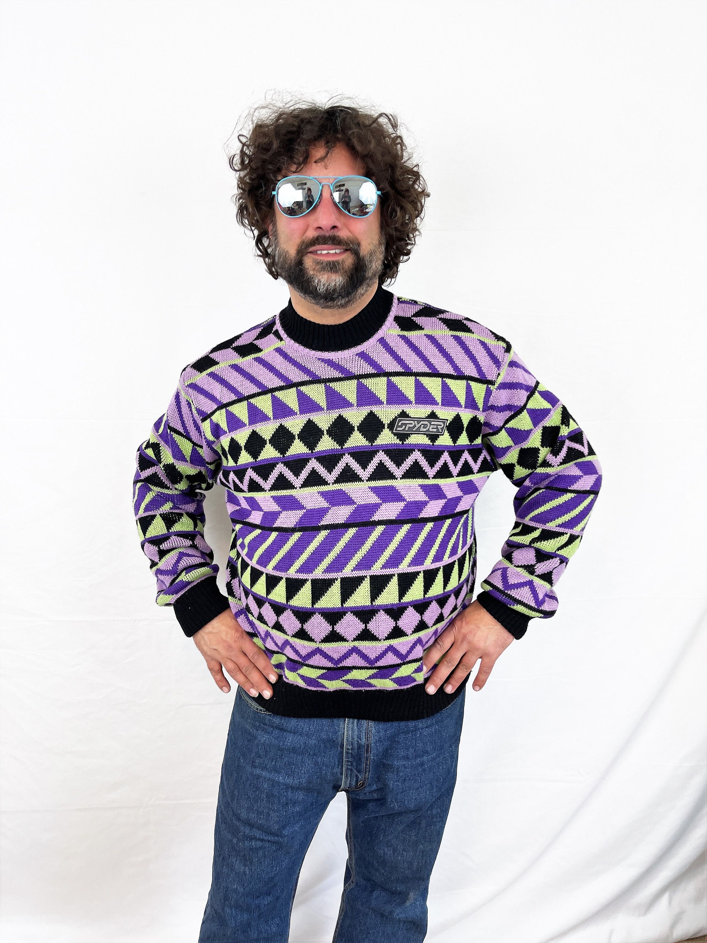 Radical 80s Spyder Wool Neon Geometric 