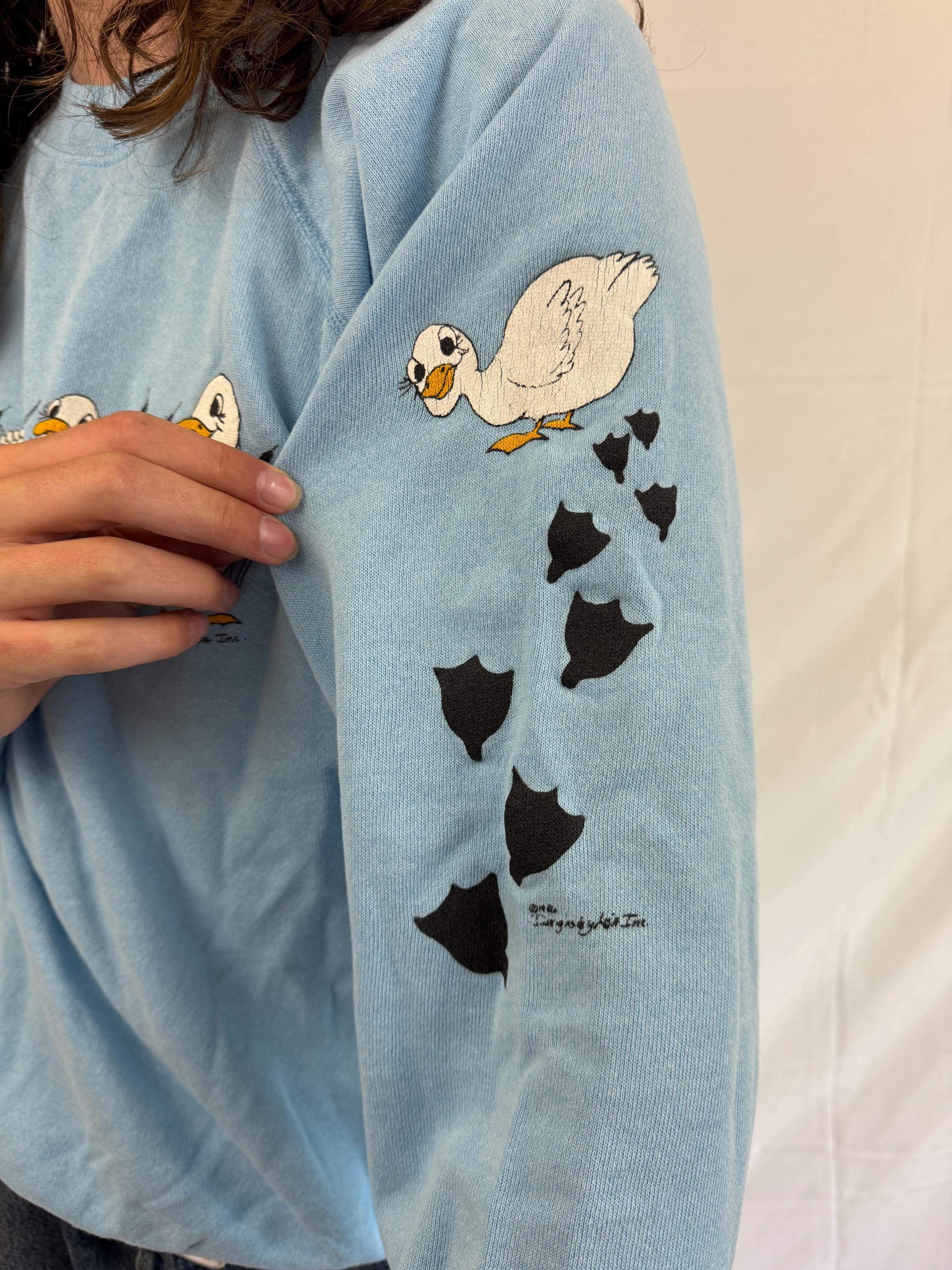 トップス 80's vintage duck comical sweat Vintage 80s 1980s Funny Duck Cartoon Sweatshirt - Etsy