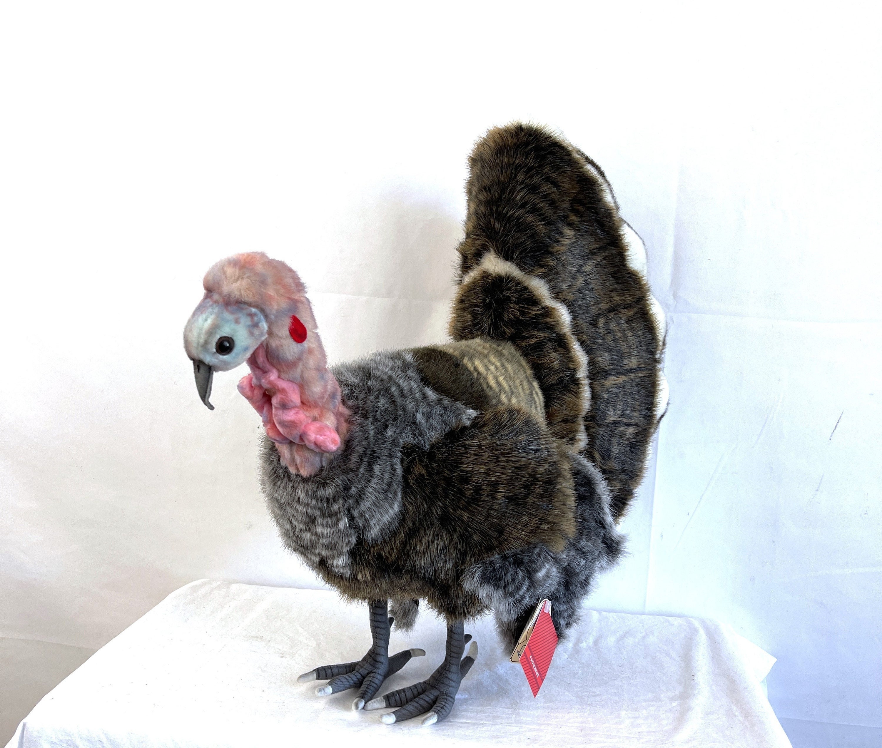 Vintage 2001 Stuffed Animal Plush Lifelike Hansa Wild Turkey FAO - Main Image