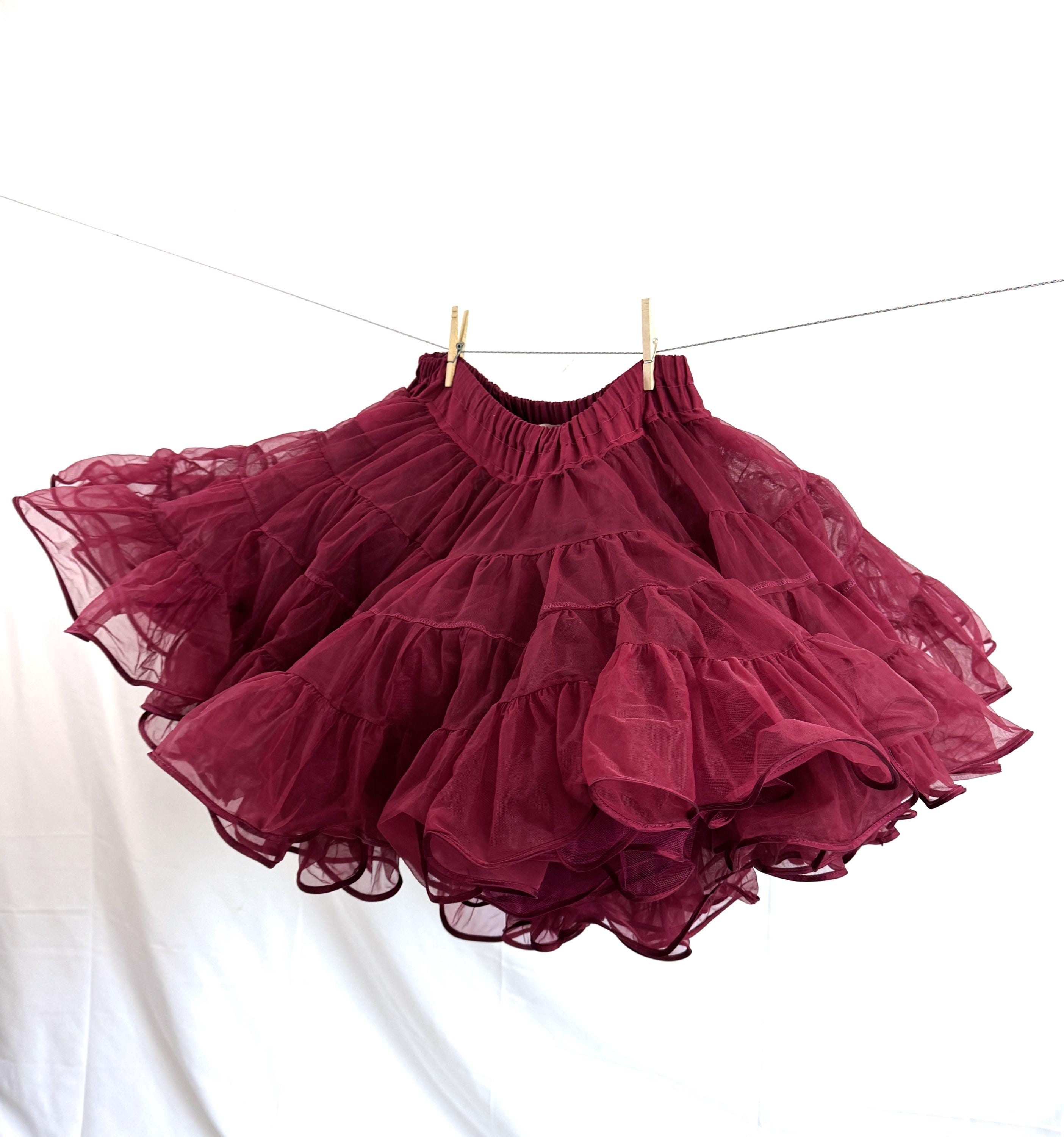 Vintage Red Rose Square Dancing Petticoat Tutu Crinoline Slip - Partner's Please by Malco Modes