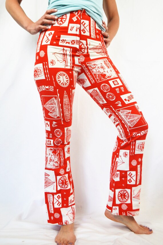 Rare Vintage 1960s Mode o Day Red White Novelty Na