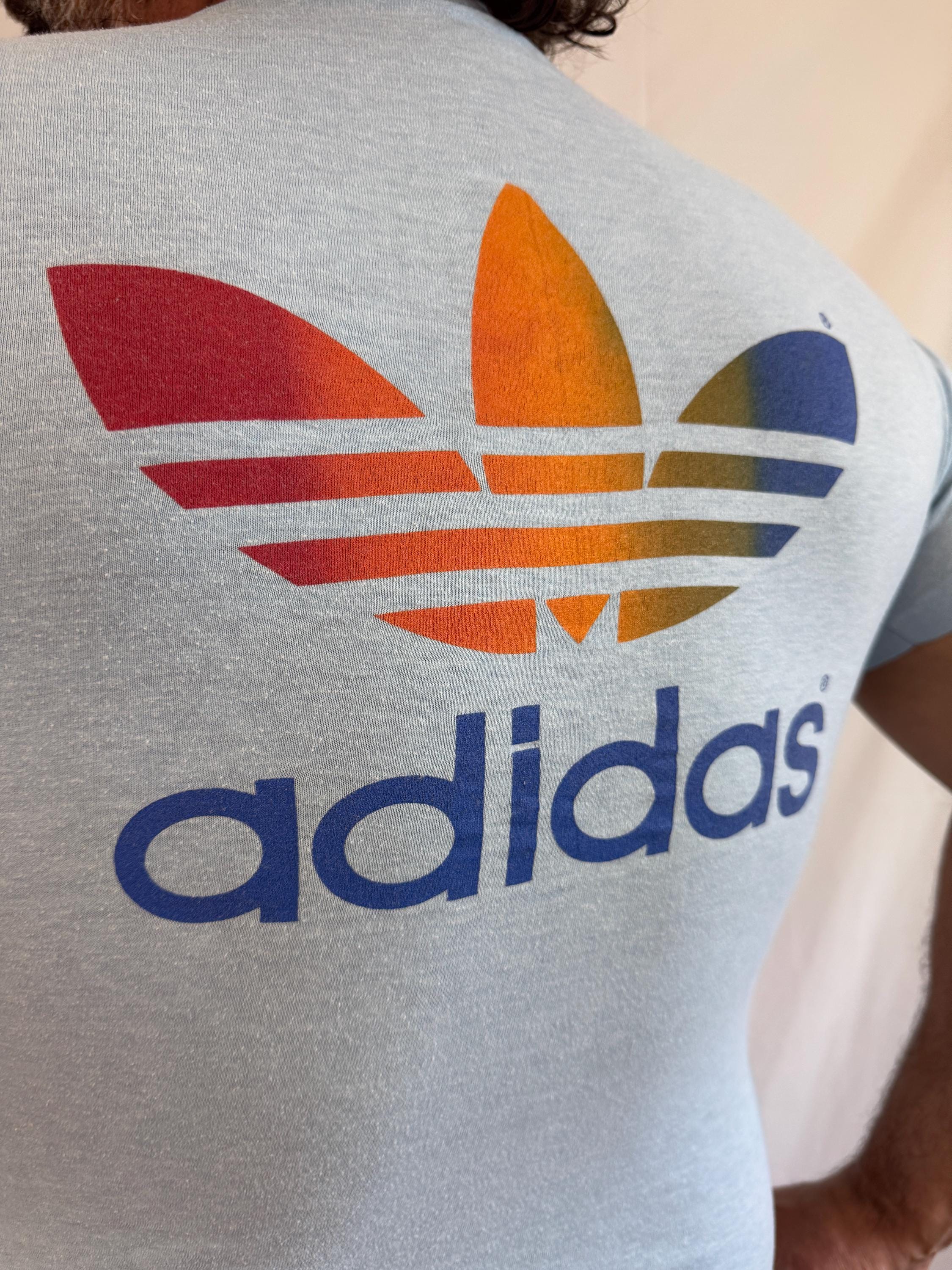 RARE 1970s 70s Vintage Adidas Summer Times Run 1979 Tee Shirt 