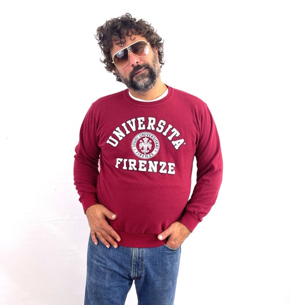 Vintage 80s 90s University of Firenze Red Maroon S